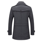 Homme Manteau Col Montant Fermeture Zippée