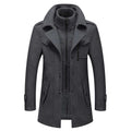 Homme Manteau Col Montant Fermeture Zippée