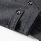 Homme Manteau Col Montant Fermeture Zippée