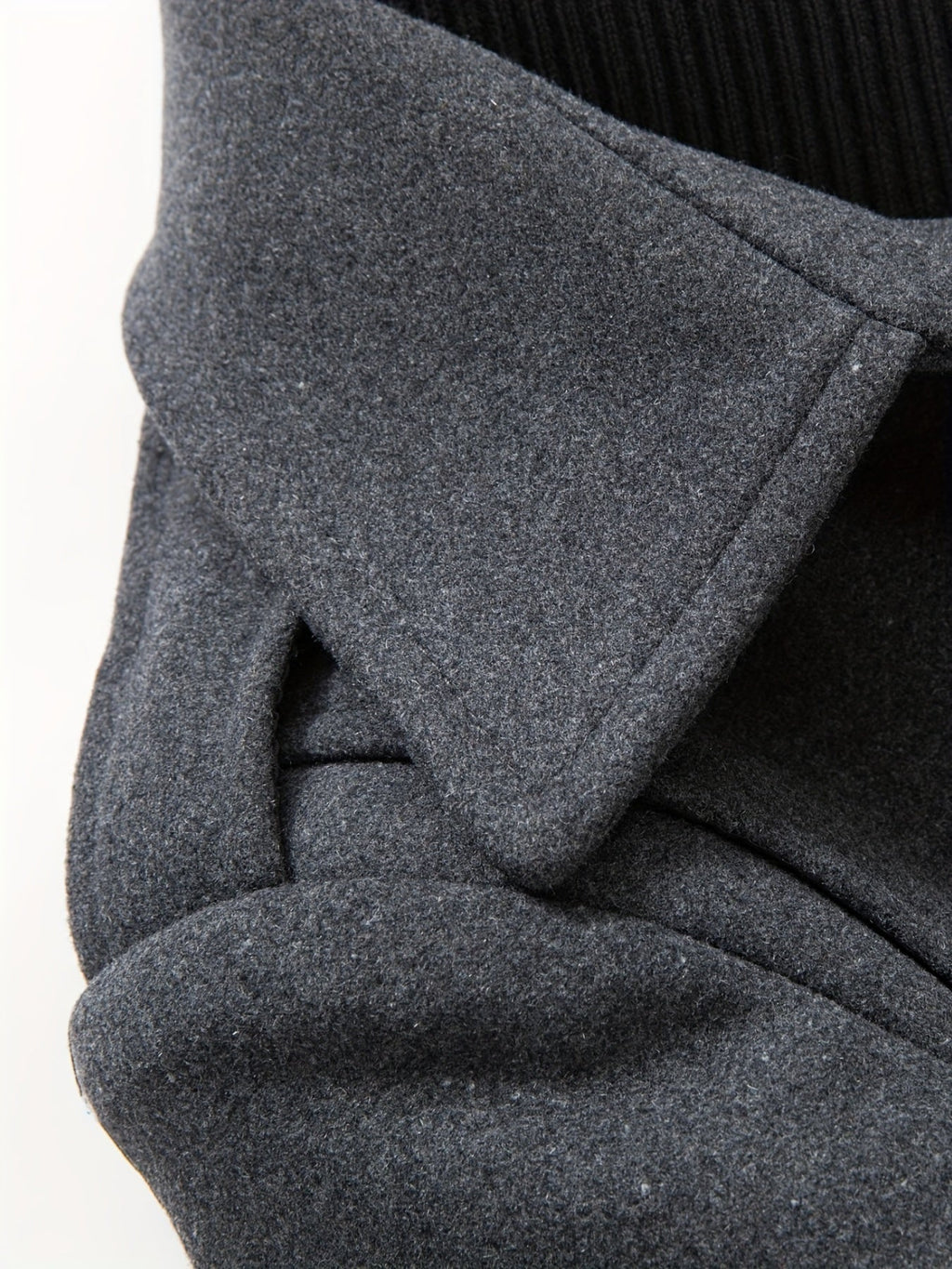 Homme Manteau Col Montant Fermeture Boutonnée