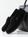 Homme Mocassins Enfilage Lacets Bride