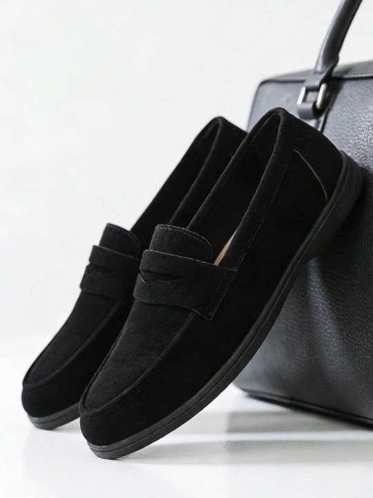 Homme Mocassins Enfilage Lacets Bride