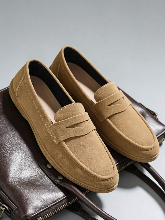 Homme Mocassins Enfilage Lacets Bride