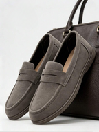 Homme Mocassins Enfilage Lacets Bride