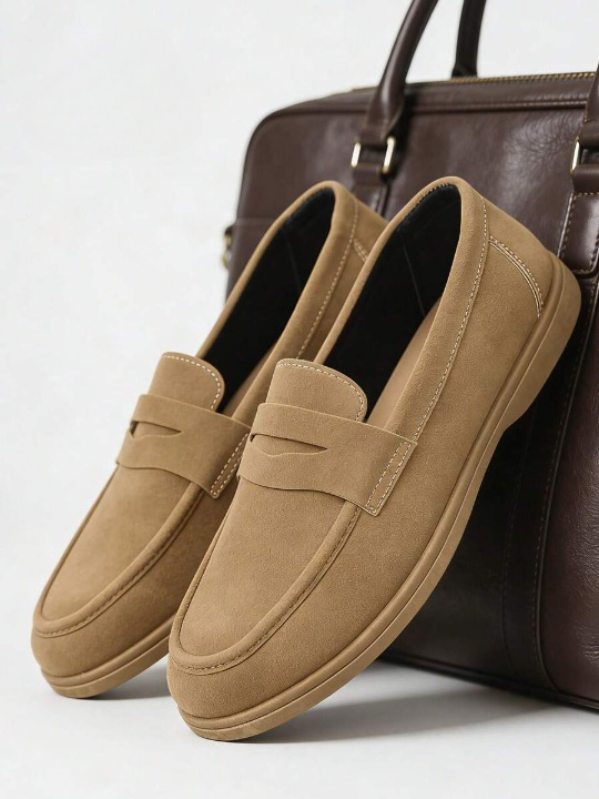 Homme Mocassins Enfilage Lacets Bride