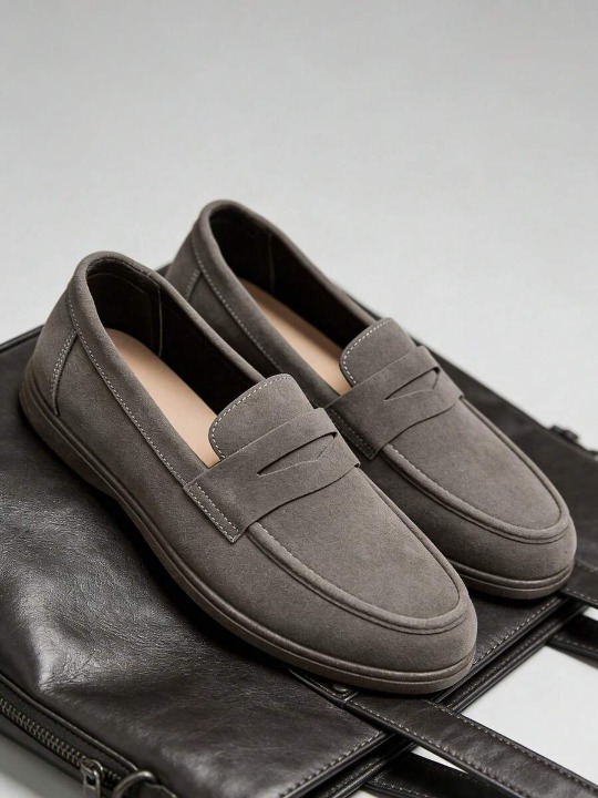 Homme Mocassins Enfilage Lacets Bride