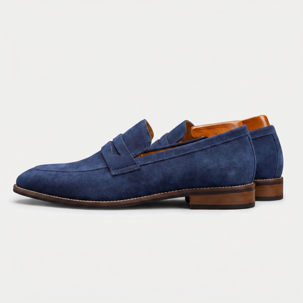 Homme Mocassins Bride Découpée Bout Arrondi