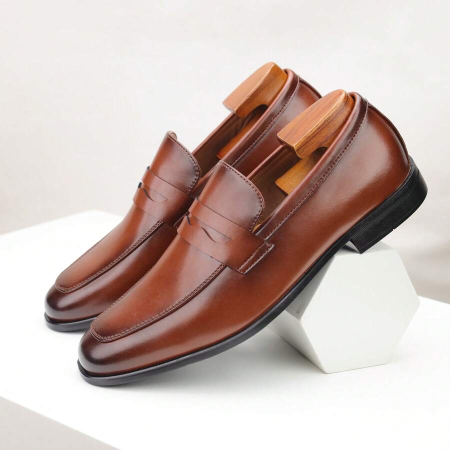 Homme Mocassins Enfiler Tige Lisse