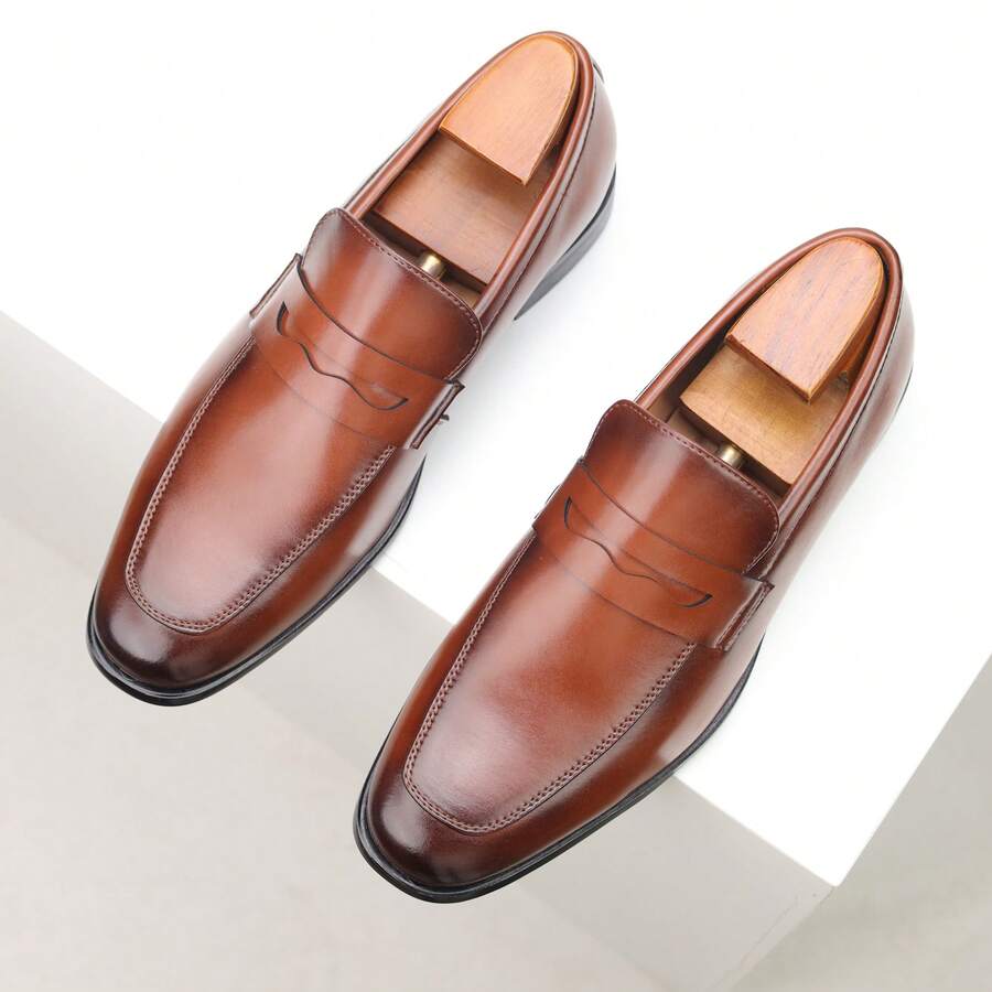 Homme Mocassins Enfiler Tige Lisse
