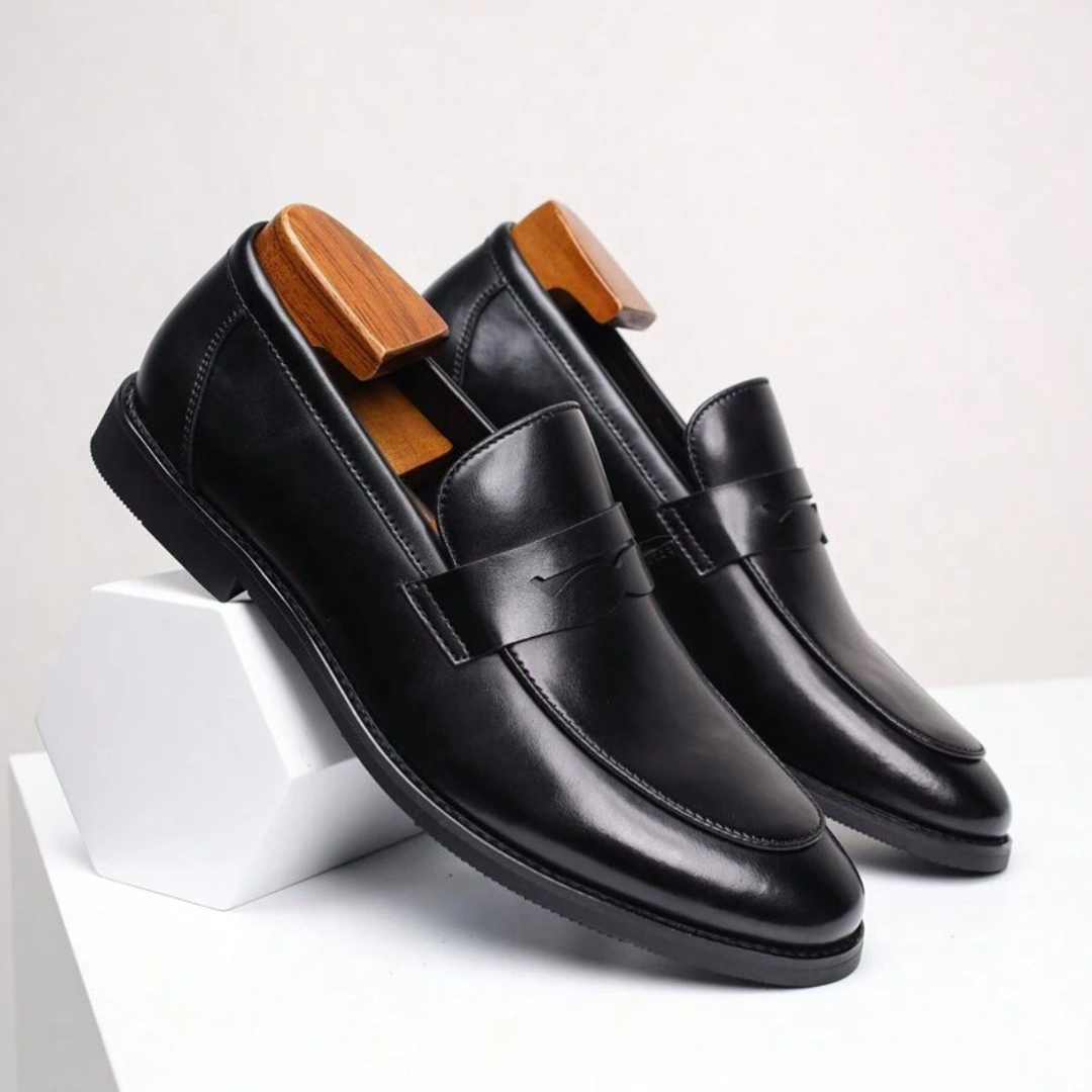 Homme Mocassins Enfiler Tige Lisse