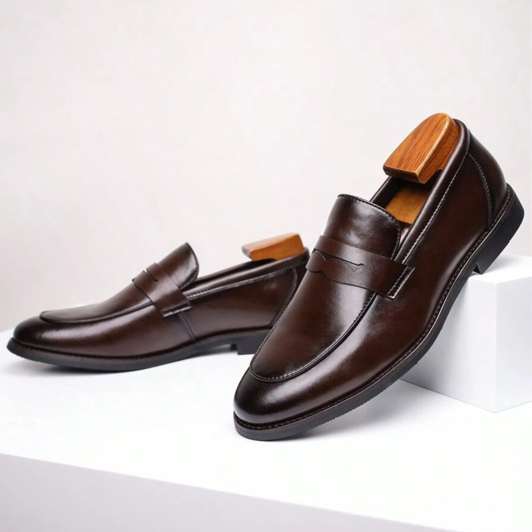 Homme Mocassins Enfiler Tige Lisse
