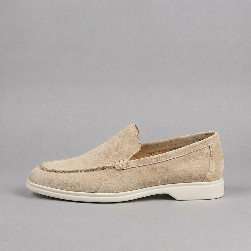 Homme Mocassins Daim Enfiler