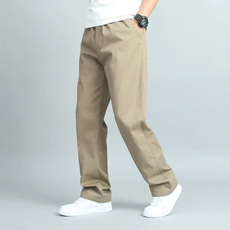 Homme Pantalon Taille Élastique Poches Latérales