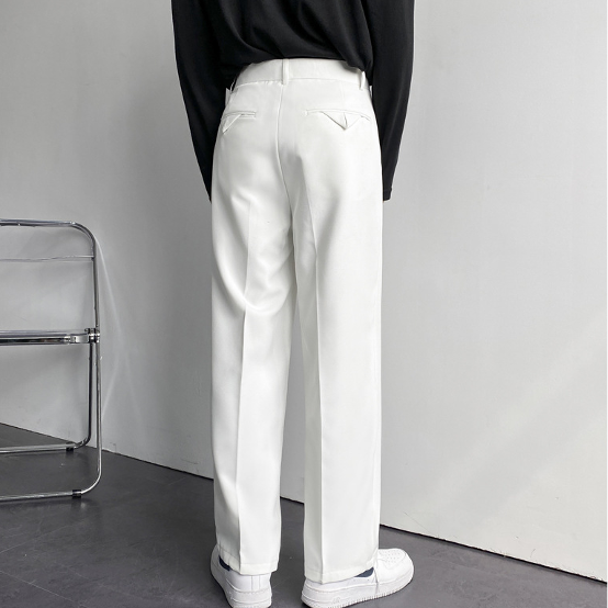 Homme Pantalon Plis Devant Taille Passants
