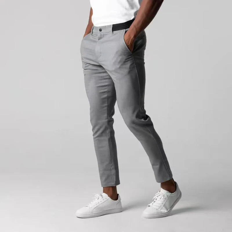 Homme Pantalon Coupe Ajustée Jambes Fuselées