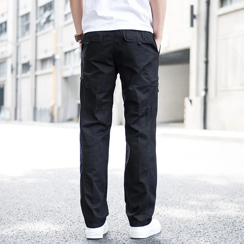 Homme Pantalon Poches Latérales Coupe Longue