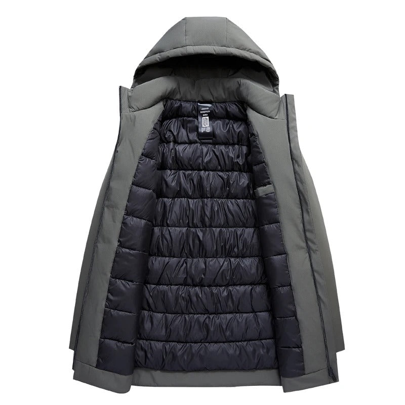 Homme Manteau Capuche Fermeture Zippée