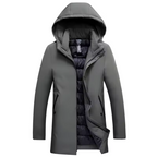 Homme Manteau Capuche Fermeture Zippée