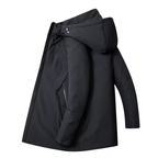 Homme Manteau Capuche Fermeture Zippée