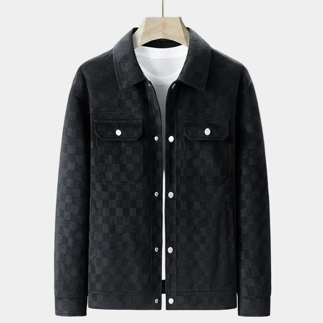 Homme Veste Col Classique Fermeture Pression
