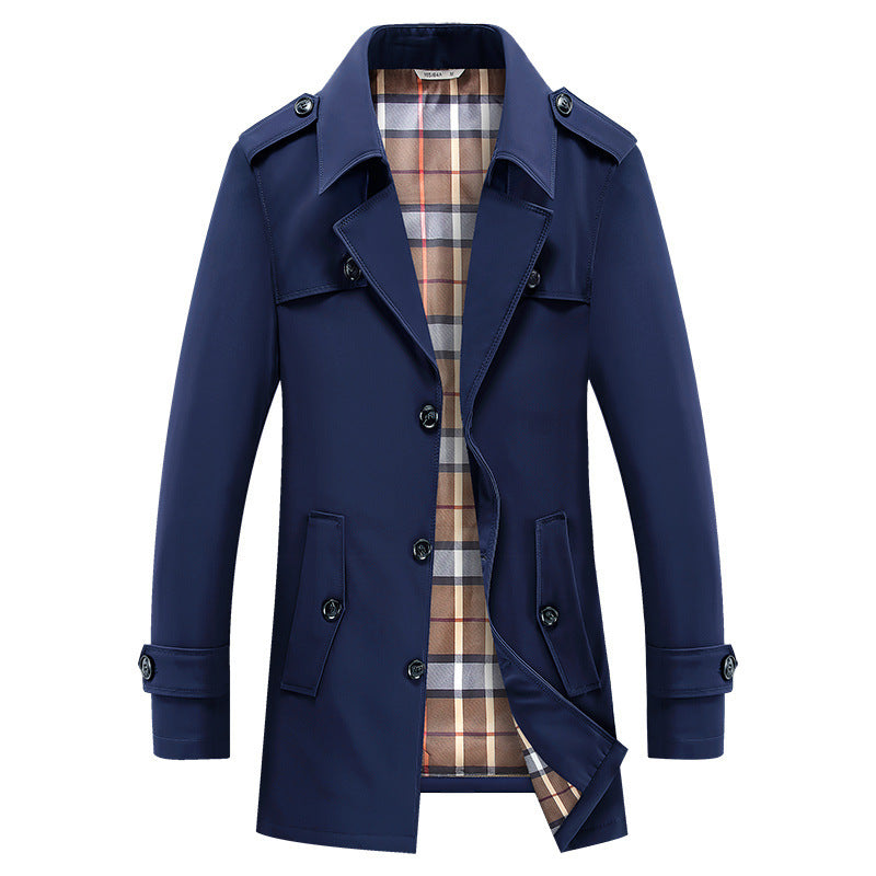 Homme Manteau Manches Longues Fermeture Boutonnée