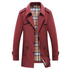 Homme Manteau Manches Longues Fermeture Boutonnée