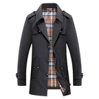 Homme Manteau Manches Longues Fermeture Boutonnée