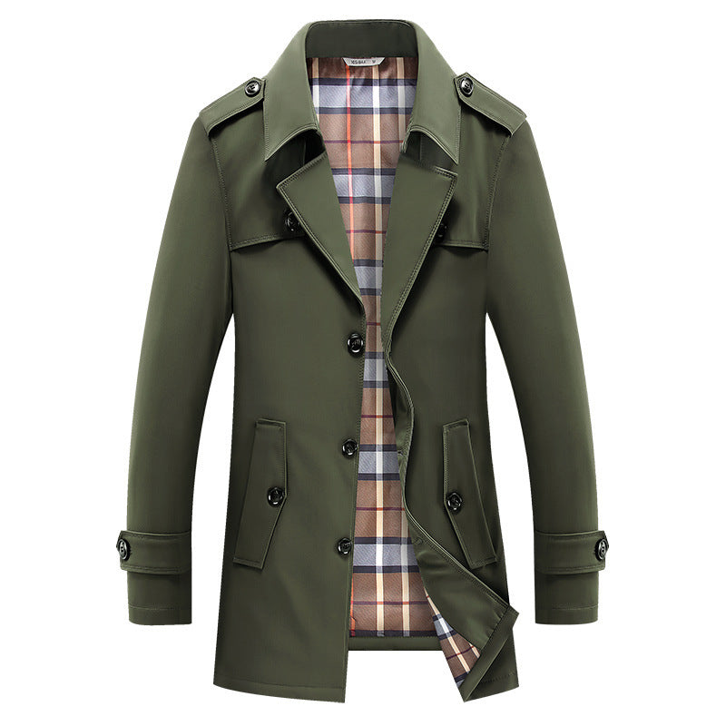 Homme Manteau Manches Longues Fermeture Boutonnée