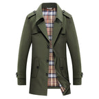Homme Manteau Manches Longues Fermeture Boutonnée