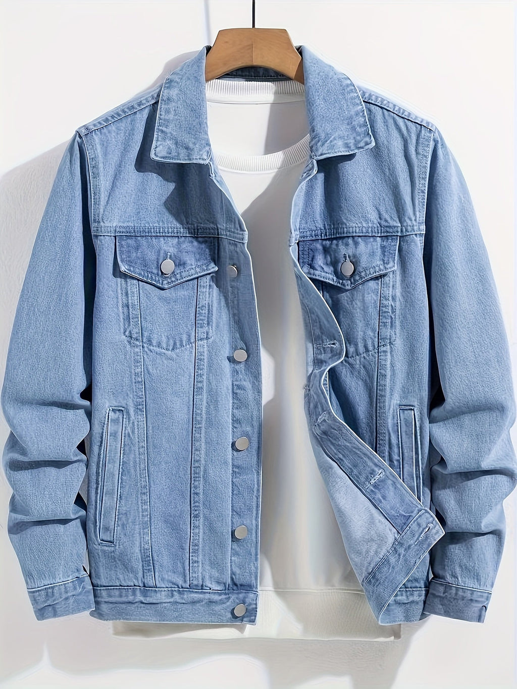 Homme Veste Fermeture Boutons Col Classique