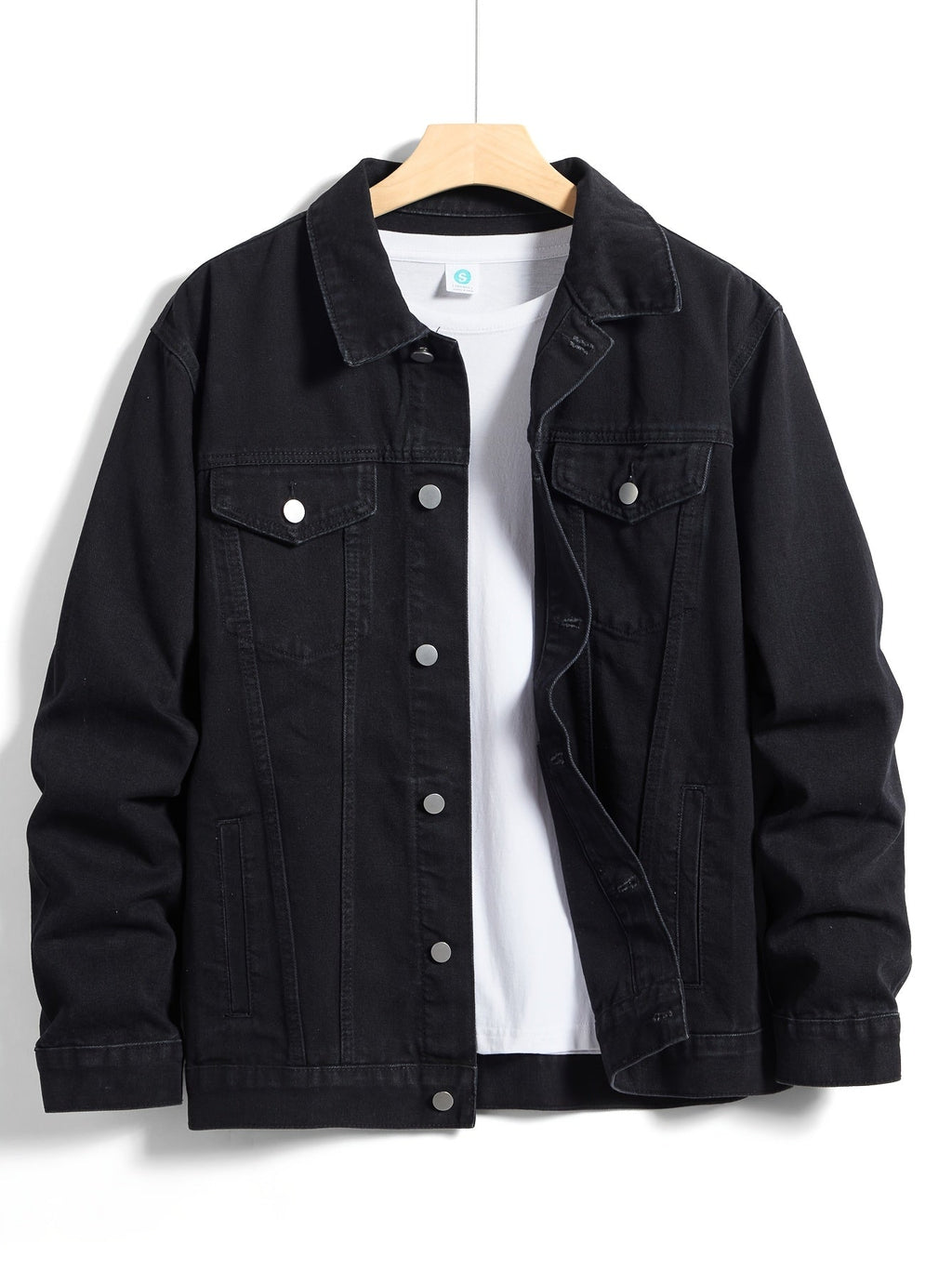 Homme Veste Fermeture Boutons Col Classique