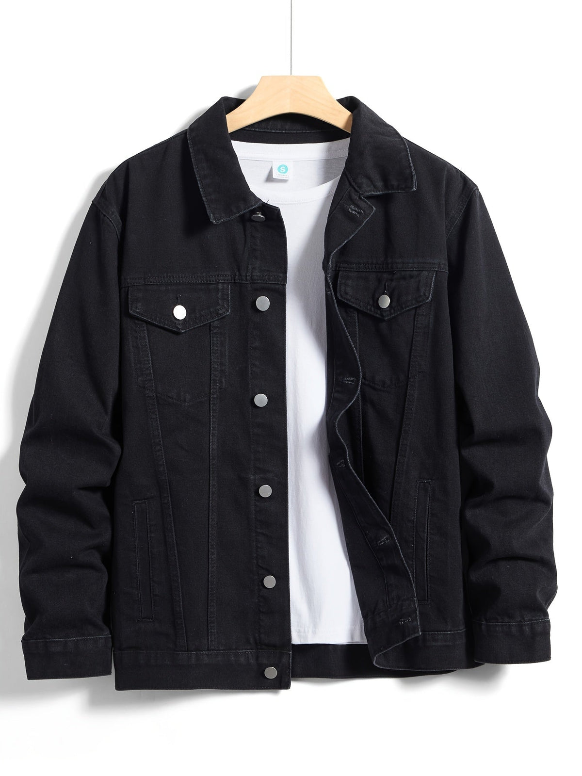 Homme Veste Fermeture Boutons Col Classique