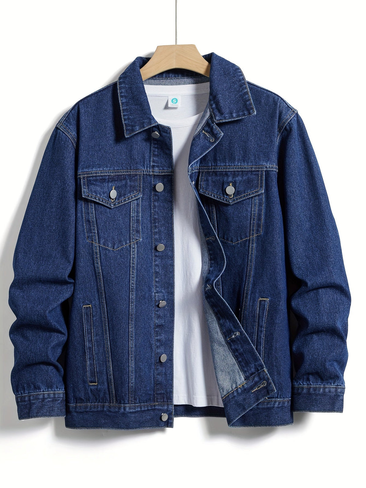 Homme Veste Fermeture Boutons Col Classique
