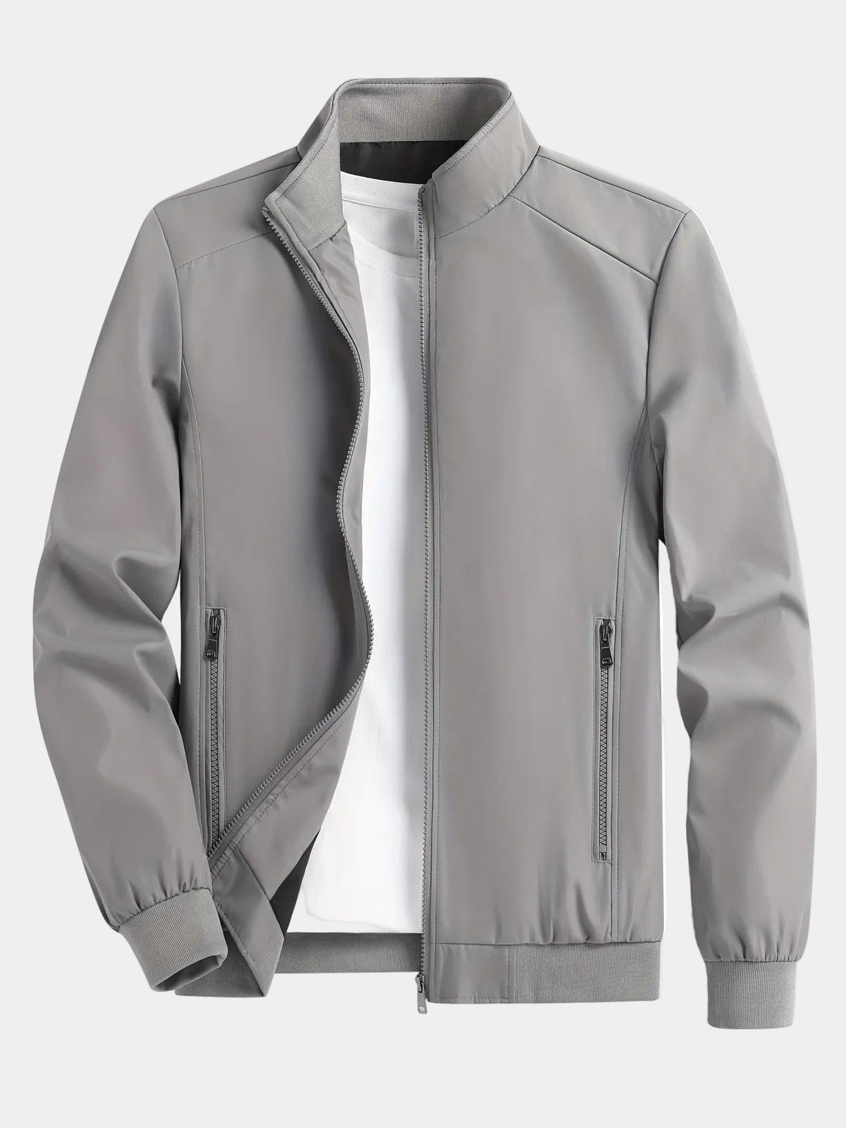 Homme Veste Col Montant Poches Latérales