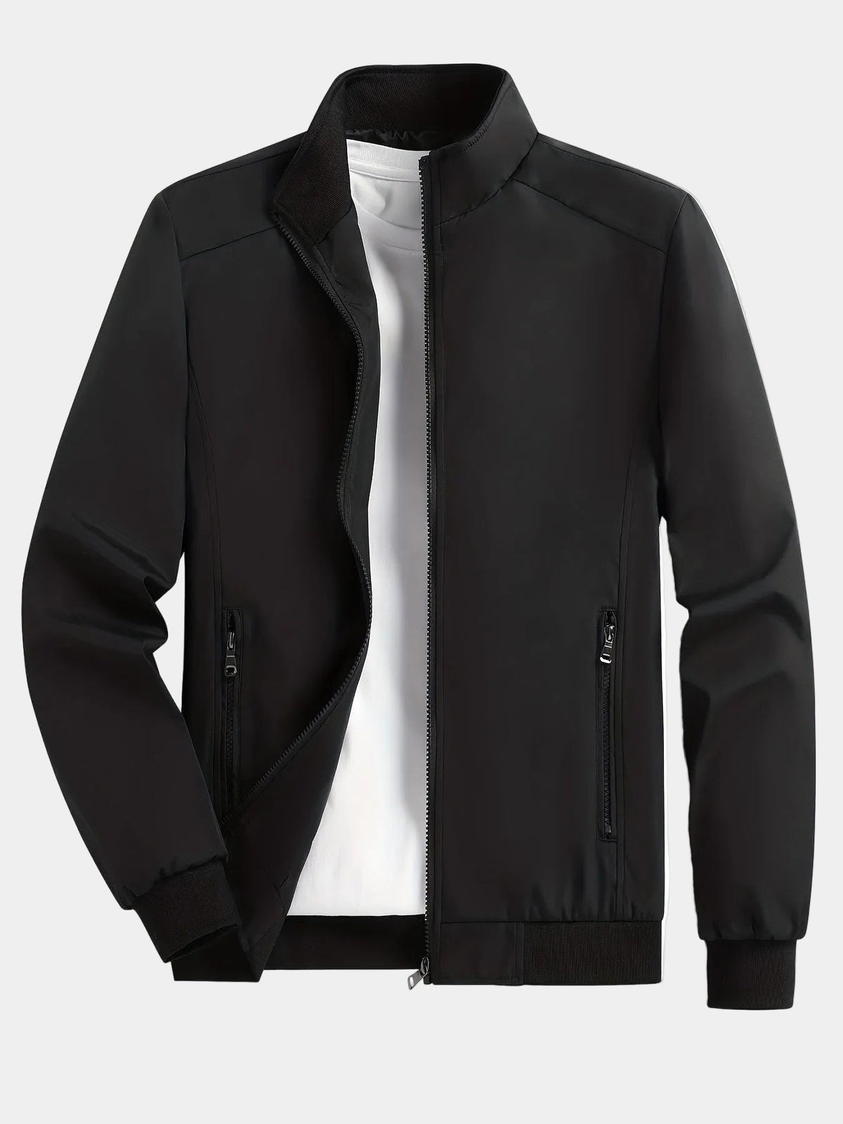 Homme Veste Col Montant Poches Latérales