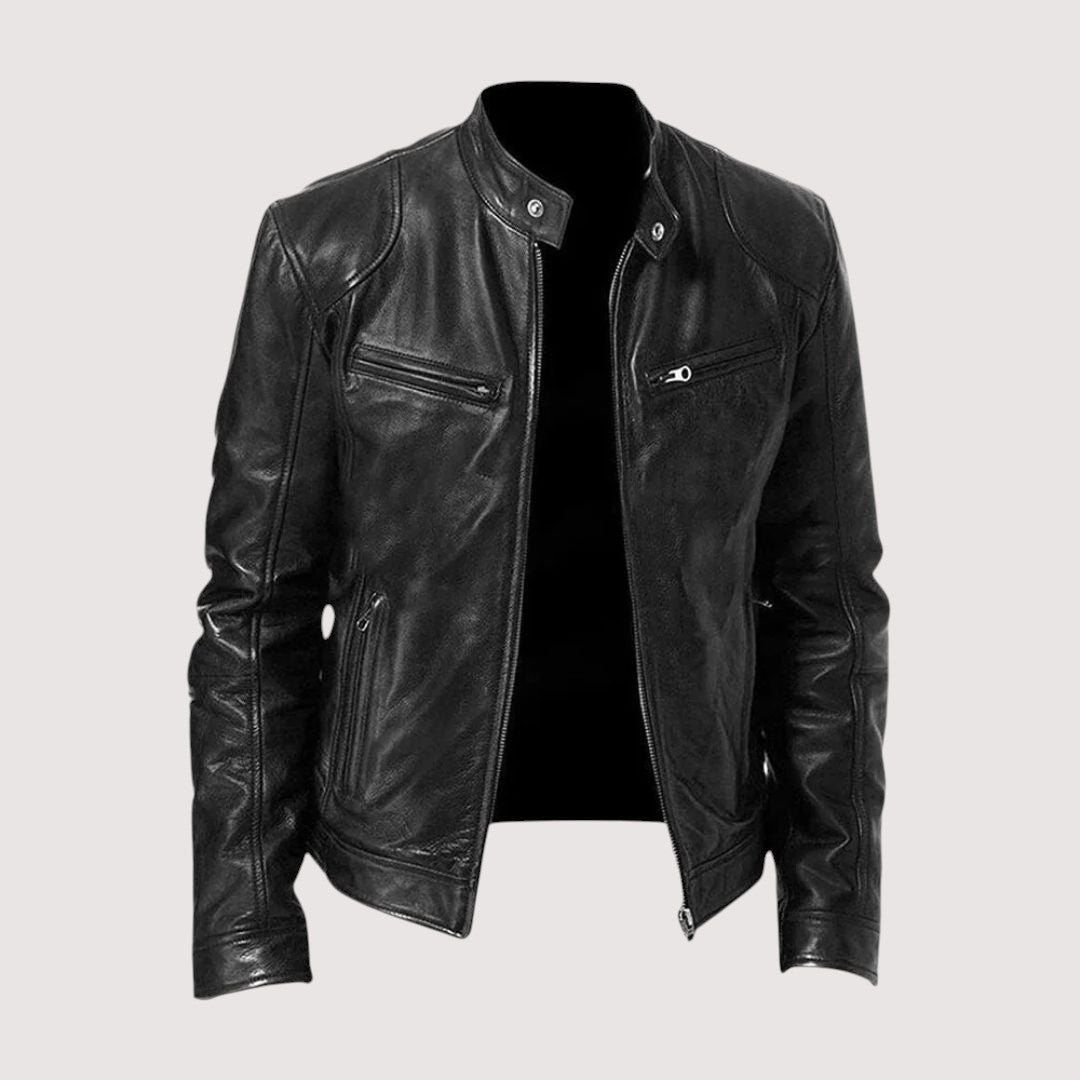 Homme Veste Col Montant Fermeture Zippée