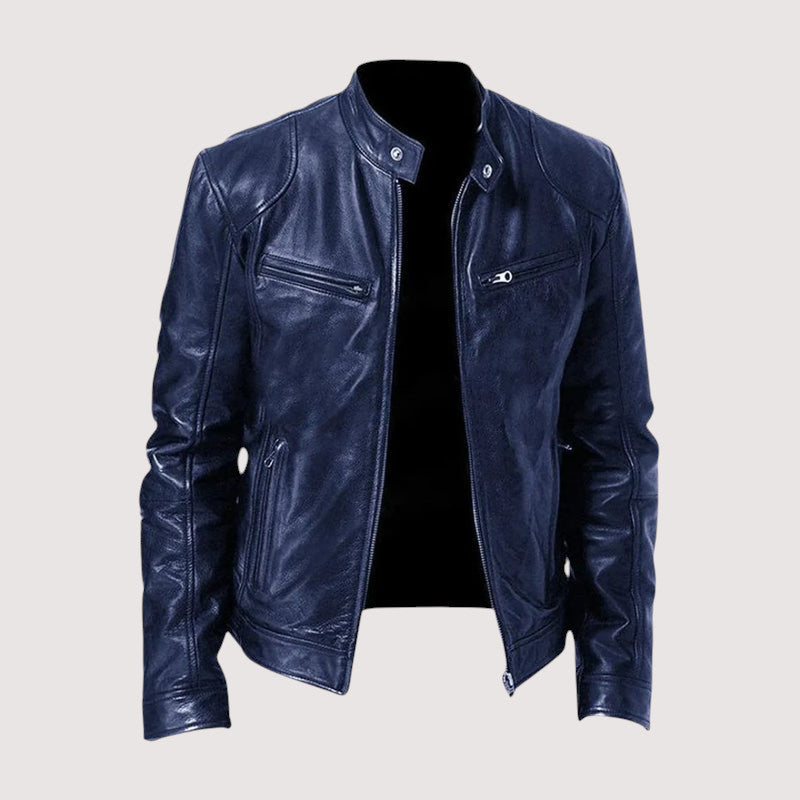 Homme Veste Col Montant Fermeture Zippée