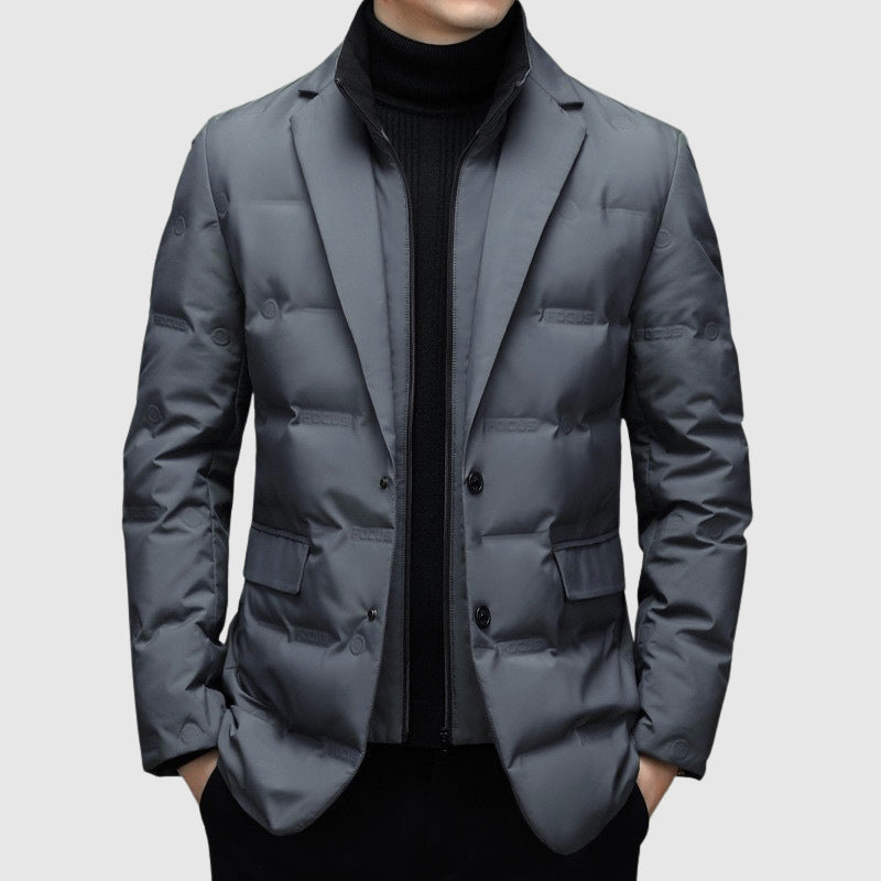 Homme Veste Col Revers Fermeture Boutonnée