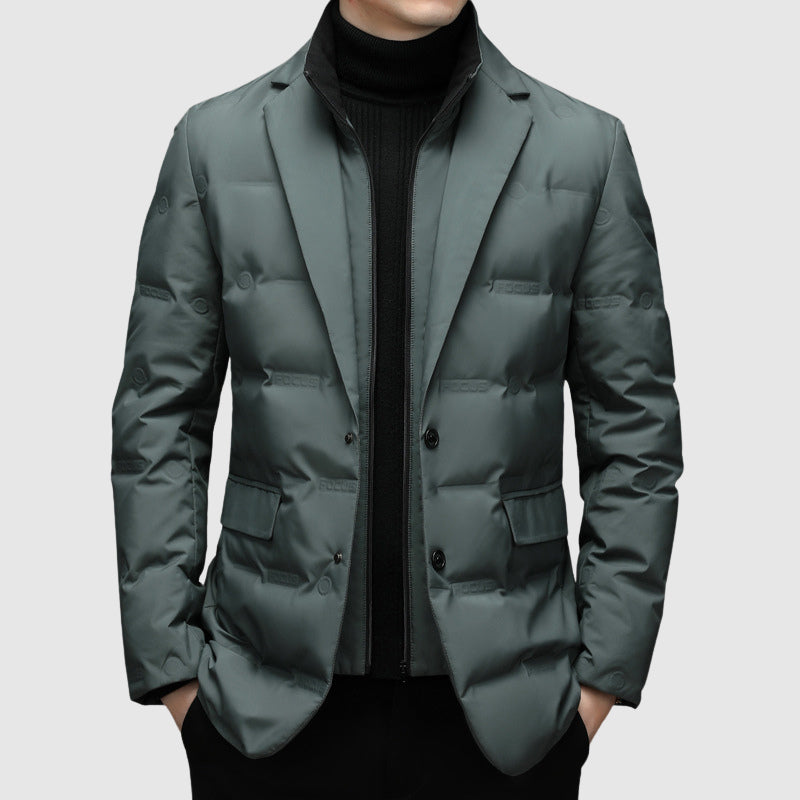 Homme Veste Col Revers Fermeture Boutonnée