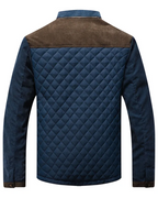 Homme Veste Col Montant Empiècements Matelassés