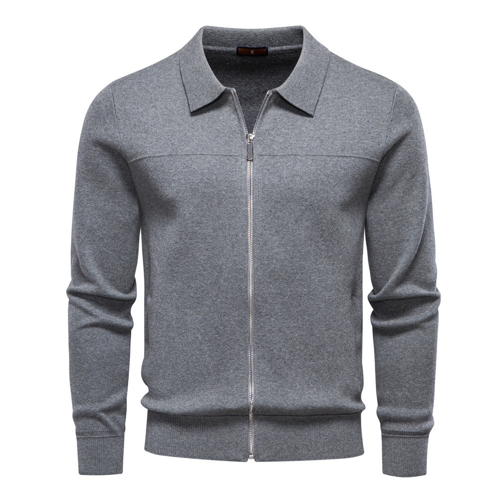 Homme Veste Col Classique Fermeture Zippée