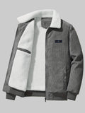 Homme Veste Col Montant Poignets Côtelés
