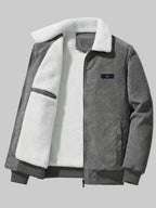 Homme Veste Col Montant Poignets Côtelés