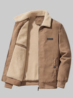 Homme Veste Col Montant Poignets Côtelés