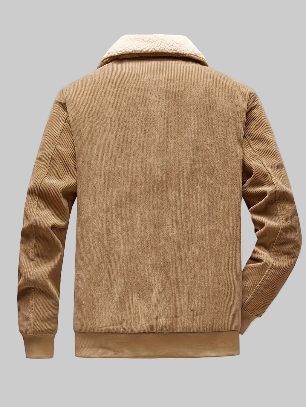 Homme Veste Col Montant Poignets Côtelés