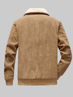 Homme Veste Col Montant Poignets Côtelés