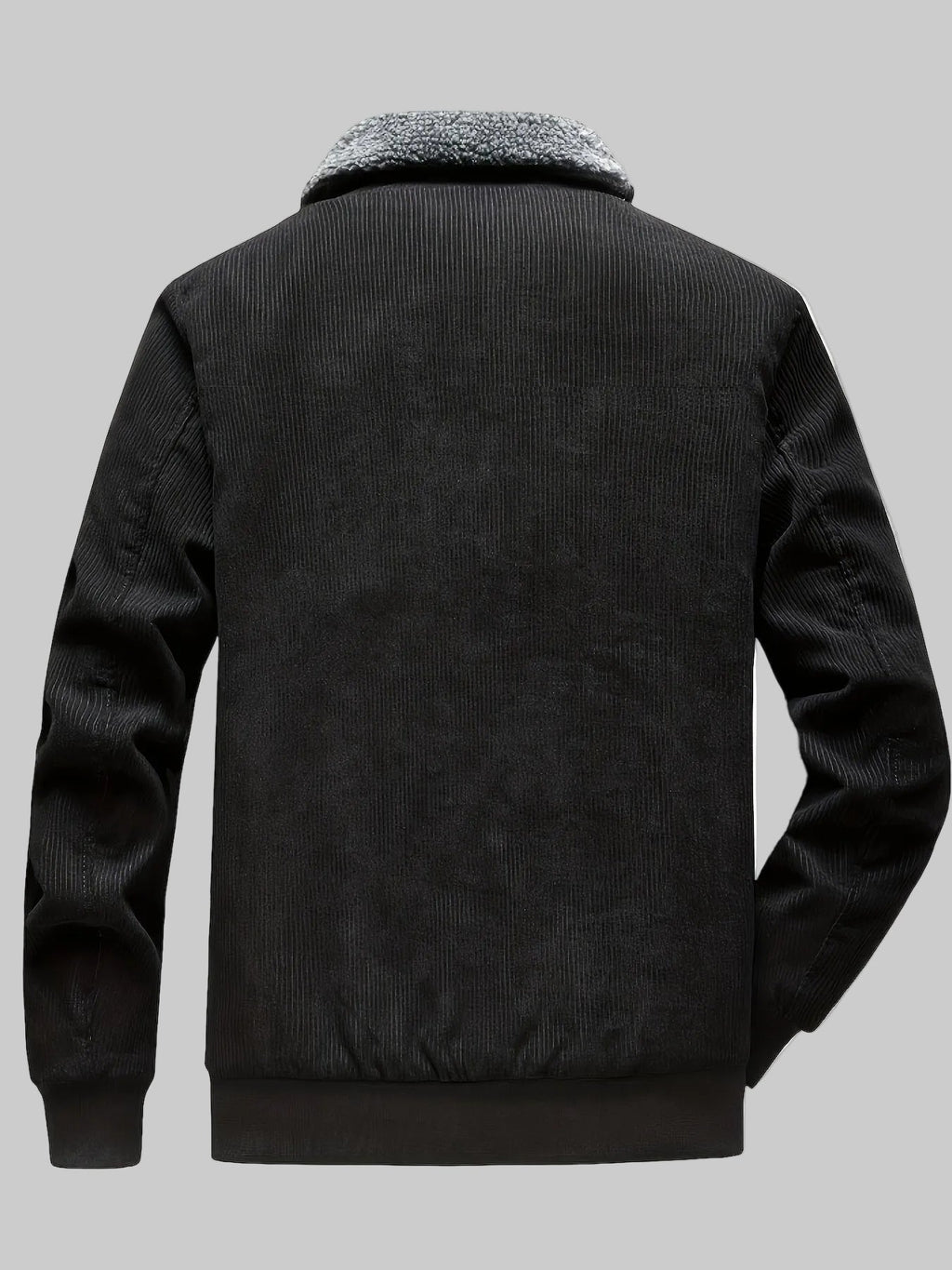 Homme Veste Col Montant Poignets Côtelés