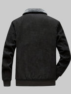 Homme Veste Col Montant Poignets Côtelés