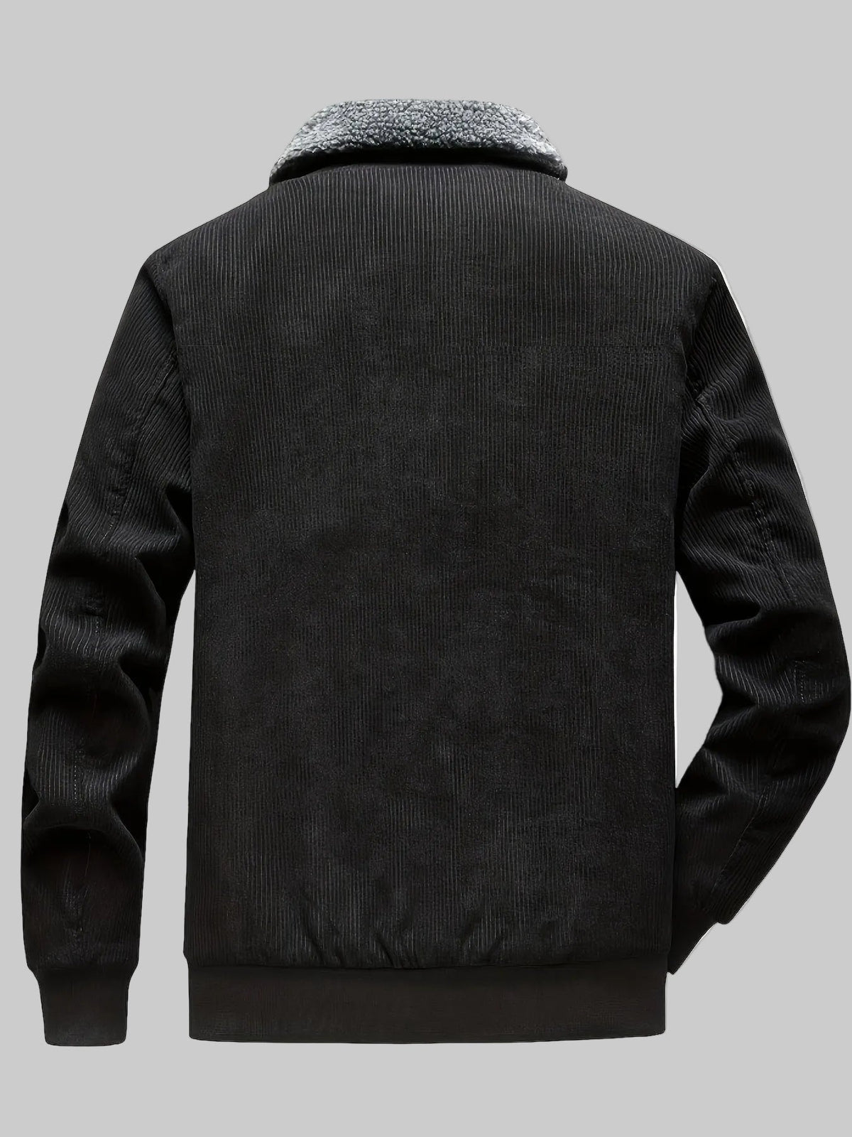Homme Veste Col Montant Poignets Côtelés