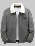 Homme Veste Col Montant Poignets Côtelés